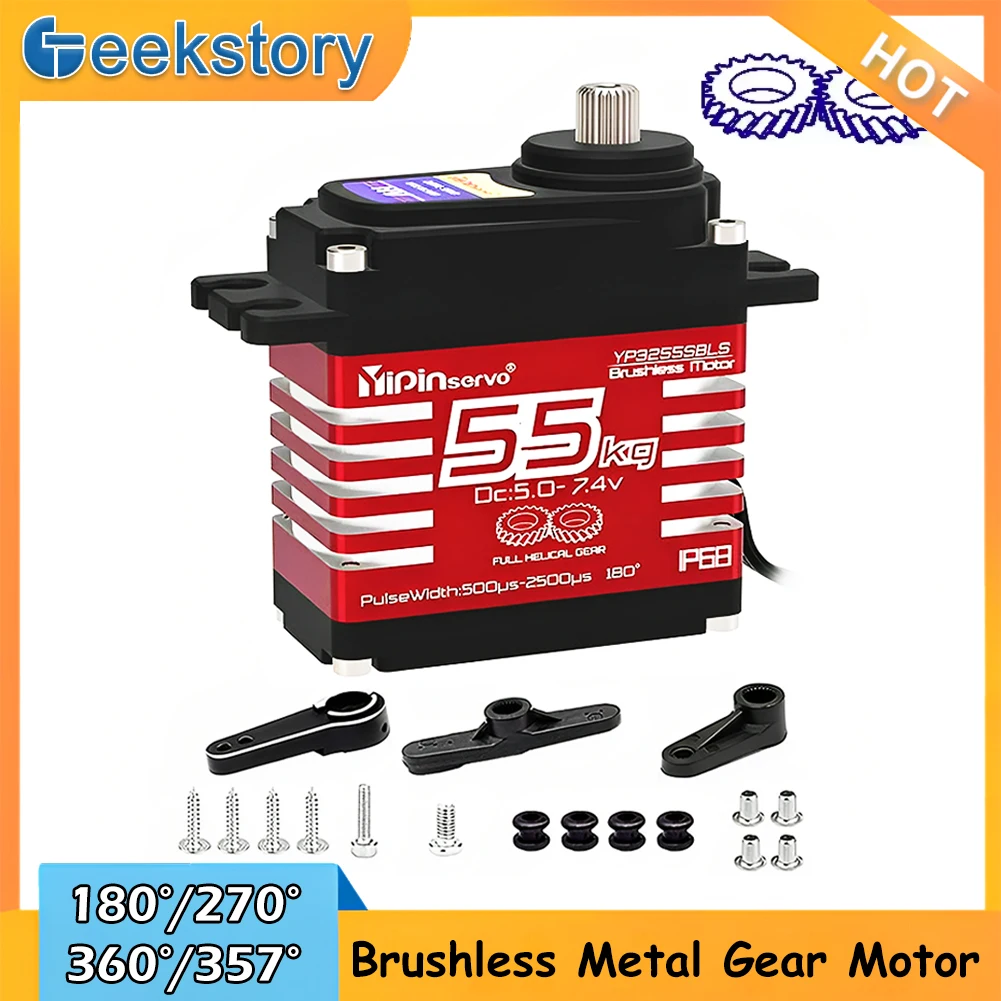 Rc Helicopter Servo - 55kg Digital Servo 7.4V 180/270/360/357 Degree