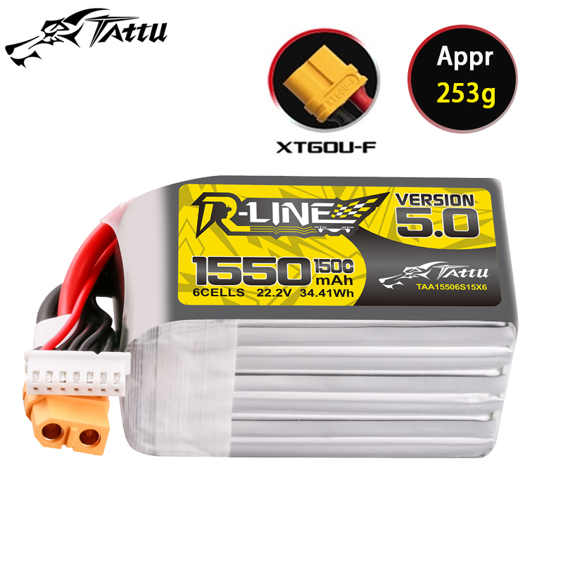 Rc Helicopter Parts - TATTU-R-LINE 5.0 22.2V 1550mAh 150C LiPo