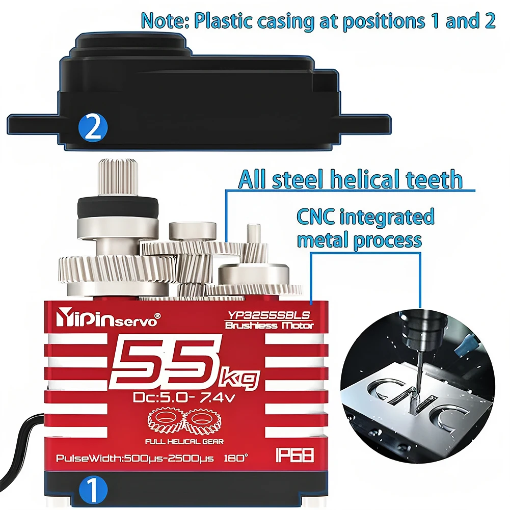55kg Digital Servo 7.4V 180/27 - Rc Helicopter Servo のレビューと価格
