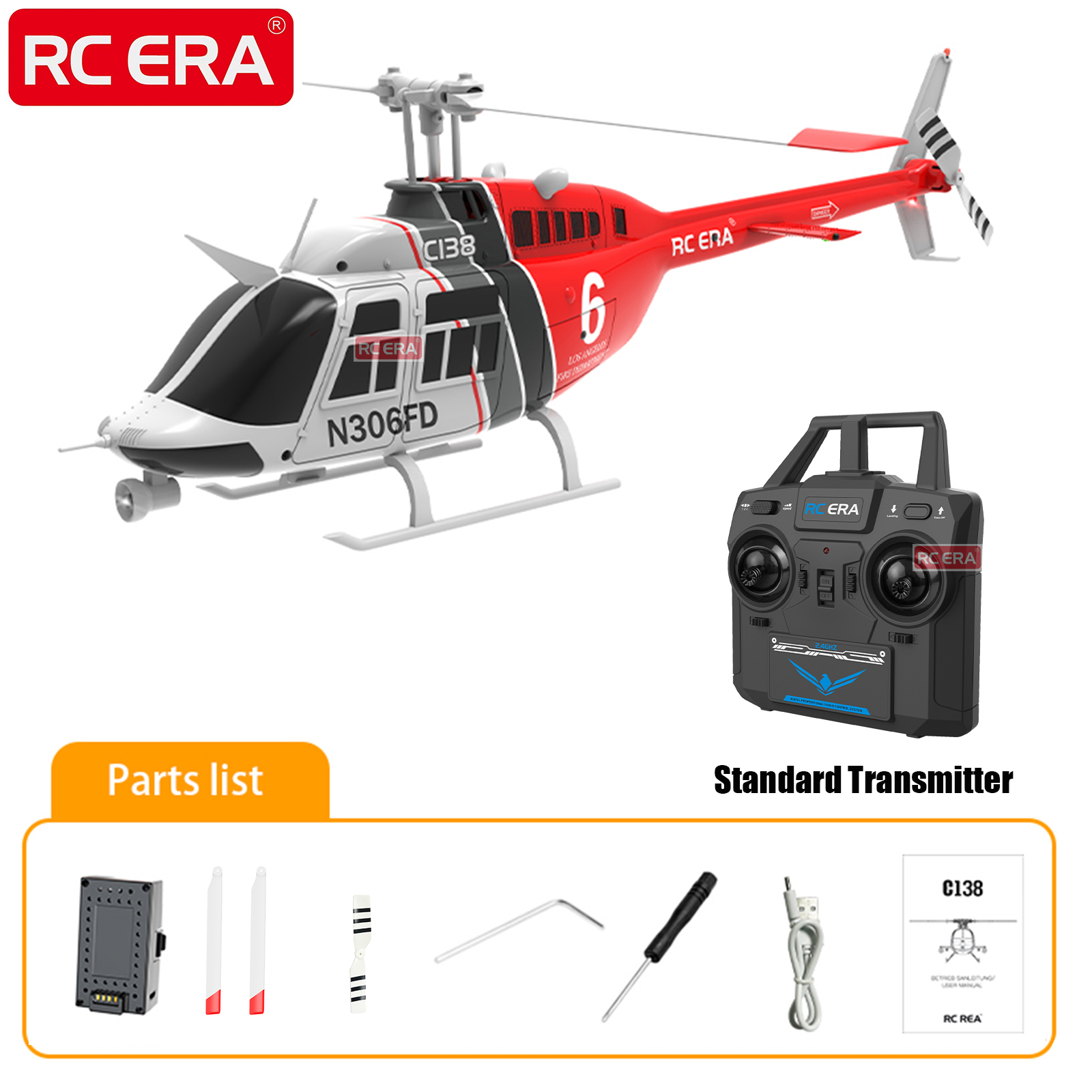 RC ERA C138 BELL 206 Jet Range - Rc Helicopter Gyro のレビューと価格