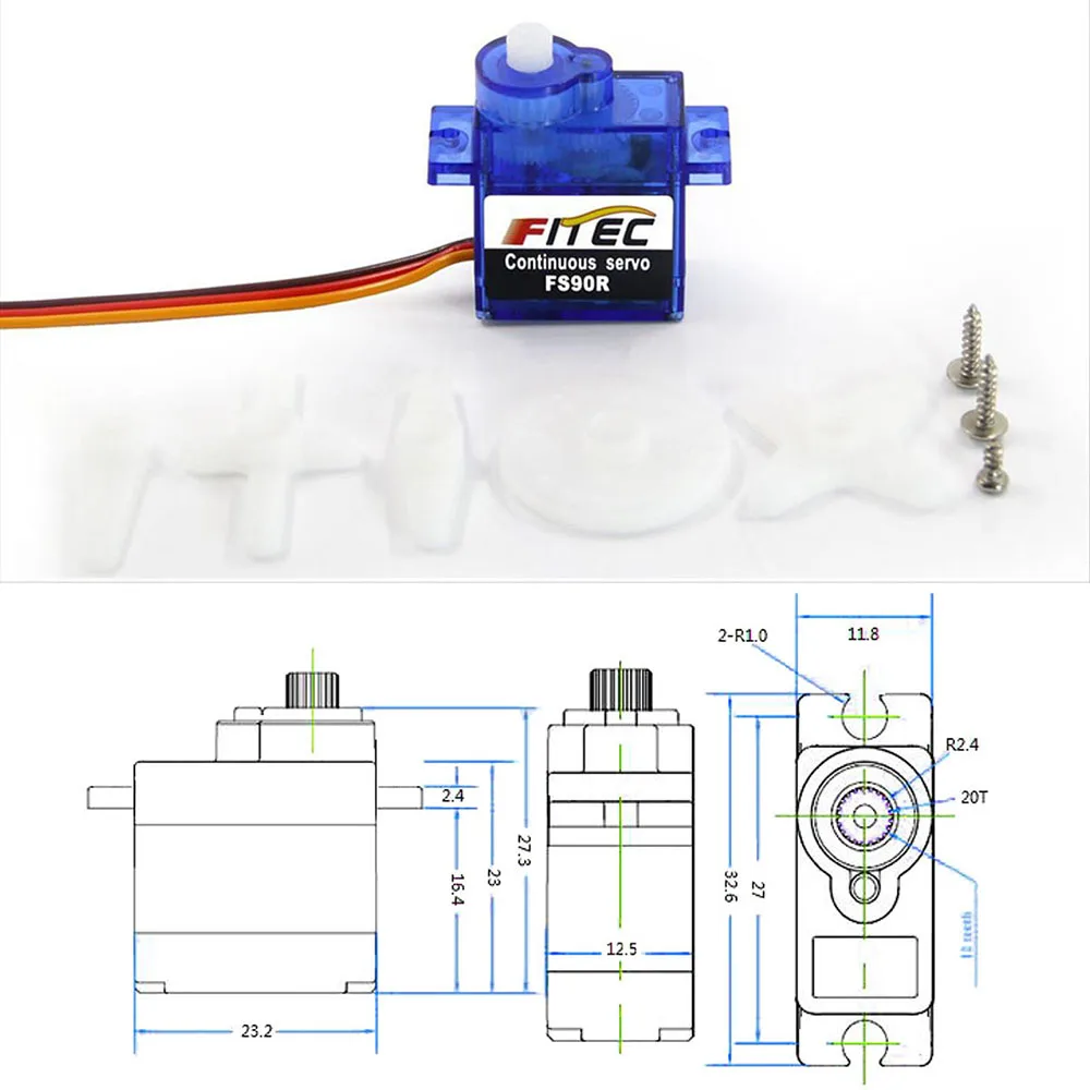 Feetech Mini FS90R Micro Servo - Rc Helicopter Parts のレビューと価格