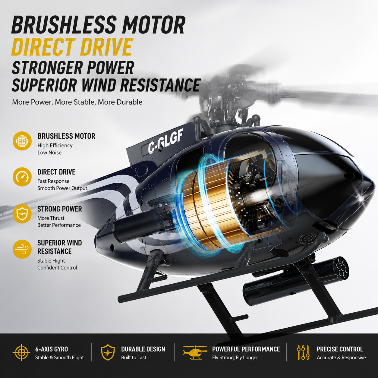K300 6CH RC Helicopter Brushle - Rc Helicopter Gyro のレビューと価格