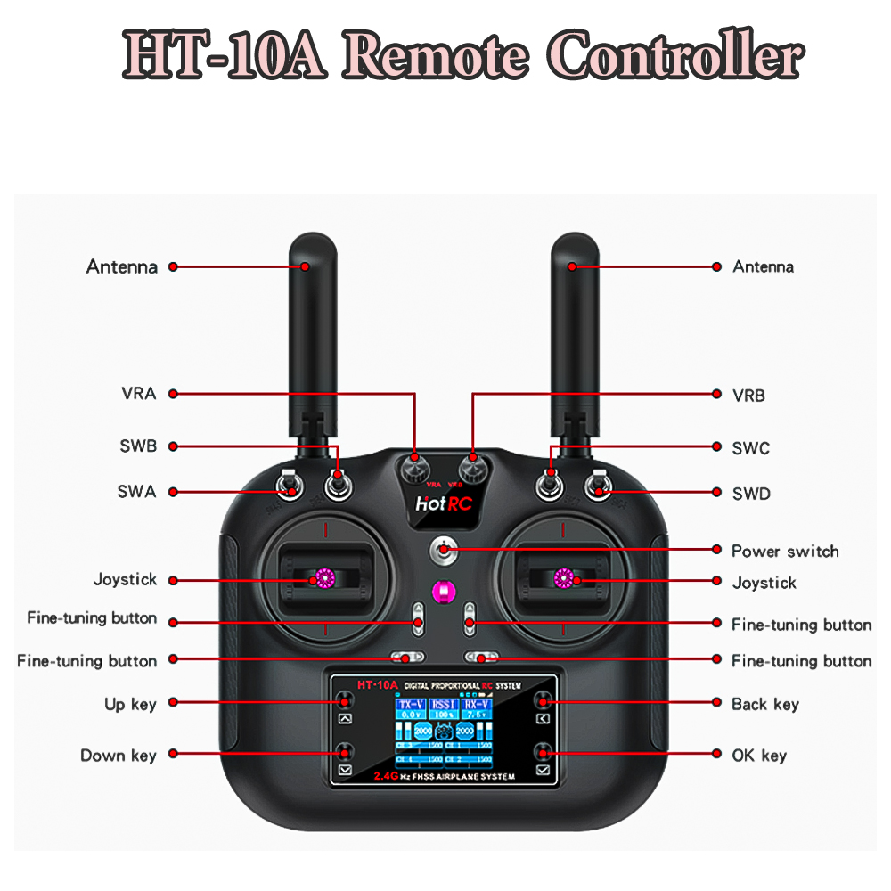 Hotrc HT-10A 2.4G 10CH Transmi - Rc Helicopter Battery のレビューと価格