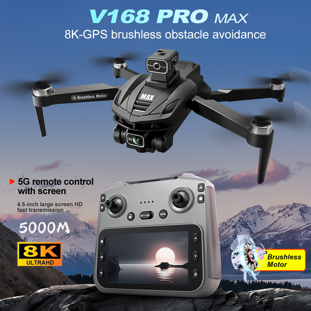 V168 PRO Max GPS Drone 8K Prof - Rc Helicopter Charger のレビューと価格