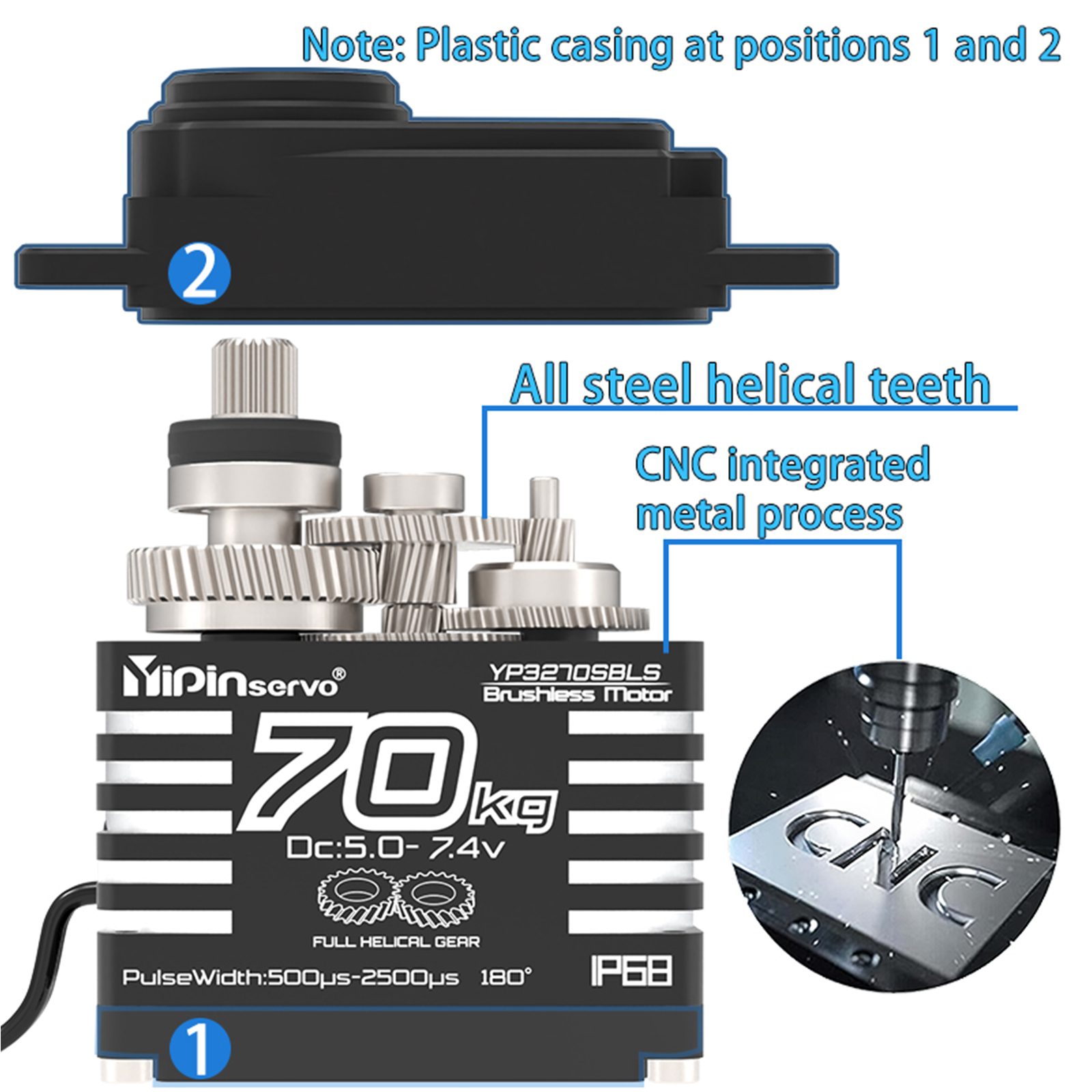 70kg Digital Servo 8.4V 180 De - Rc Helicopter Servo のレビューと価格