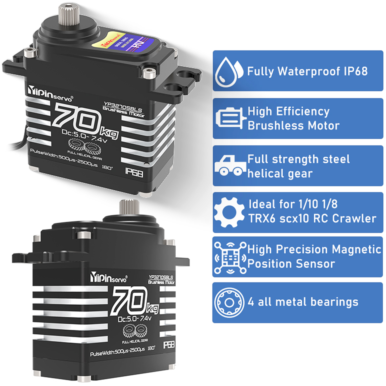 70kg Digital Servo 8.4V 180 De - Rc Helicopter Servo のレビューと価格