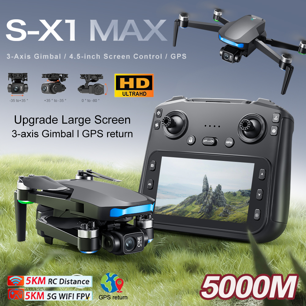 New S-X1 MAX Drone GPS 8K Prof - Rc Helicopter Charger のレビューと価格