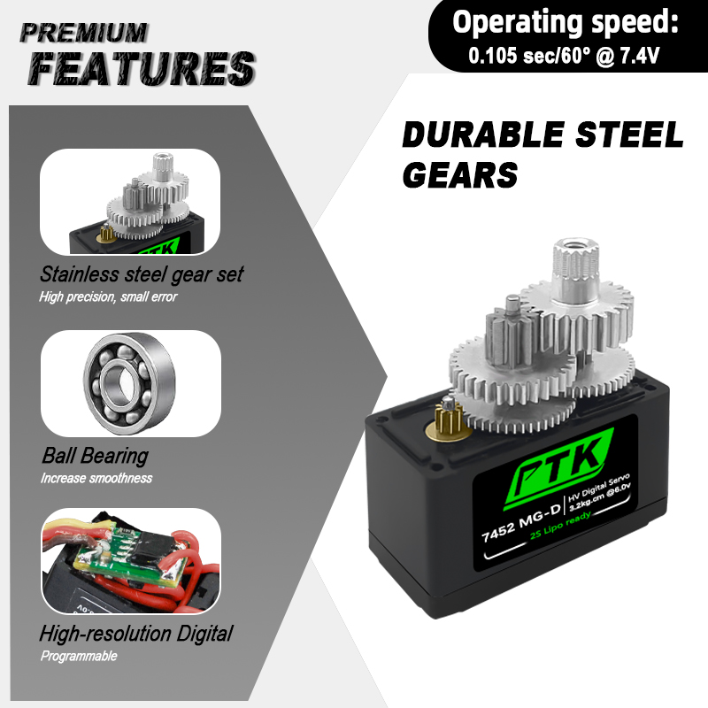 PTK 7452 MG-D 9g Digital Servo - Rc Helicopter Parts のレビューと価格
