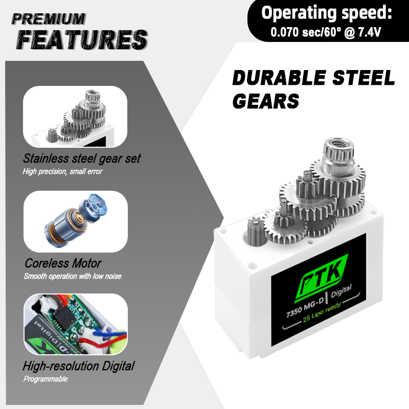 PTK 7350 MG-D 5.5g Digital Ser - Rc Helicopter Parts のレビューと価格