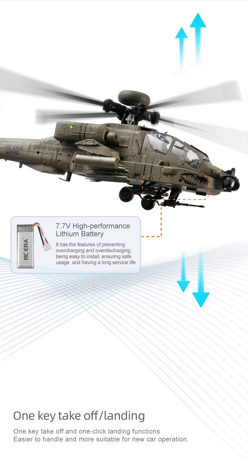 New In Stock RC Era Ah-64d Apa - Rc Helicopter Single Rotor のレビューと価格